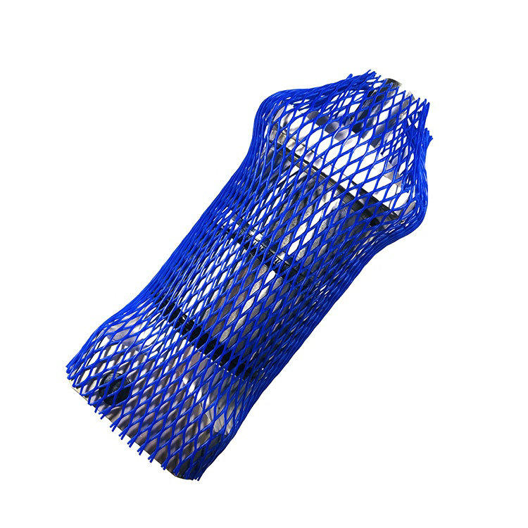 自動車クランクシャフト用の青い硬質プラスチックメッシュスリーブネット - ハードウェアパッキング保護ネットロール