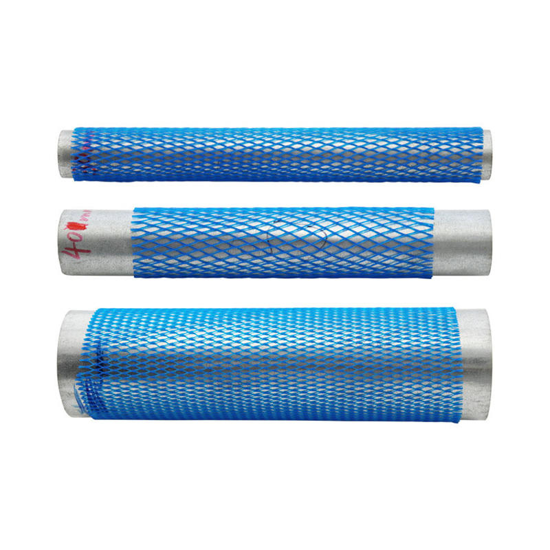 自動車クランクシャフト用の青い硬質プラスチックメッシュスリーブネット - ハードウェアパッキング保護ネットロール